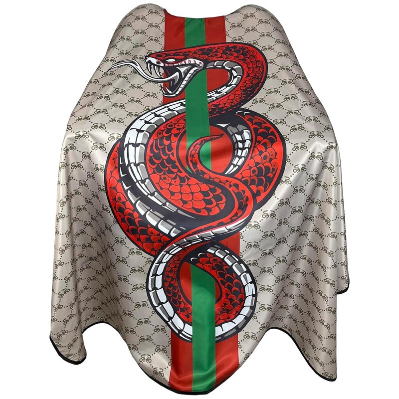 CapeshionPro Barber Capes Hair Cutting Capes Salon Stylist Capes with Snaps Waterproof Professional Large Barber Hairdresser Gown Cape- 63”× 56”(SNAKE) - Image 1
